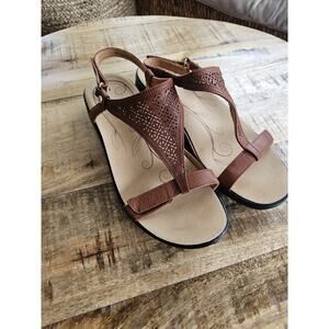 REVERE Women's Santa Fe Sandals in Brown Open Toe Adjustable SZ 11.5 NEW